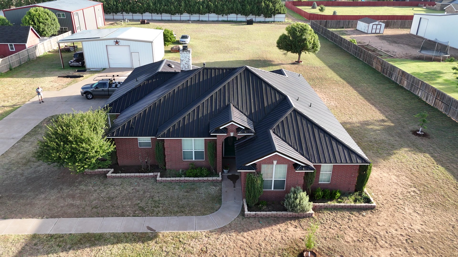 Metal roofing installation